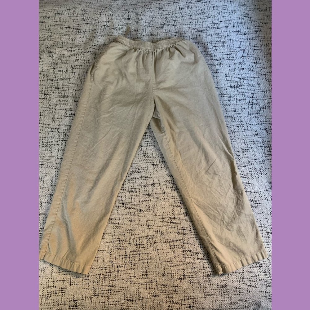 Amazing light tan high-waisted vintage pants, size M